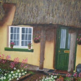 Flowers & Thatch Roof
