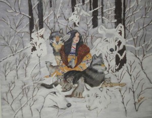 Native Shaman with Spirit Guides 