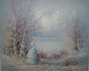Lady in Autumn Woods